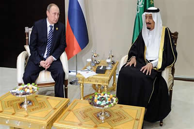 King Salman in Russia